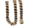 Iced Out Miami Cuban Link Chain Mens Chaînes Gold Rose Collier Bracelet Fashion Hip Hop Jewelry8208953