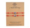 7 knopen blauw kwaad bracelet papierkaart