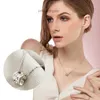 Swiss Diamond Necklace True Love Heart Pendant Womens Short Clavicle Chain Jewelry