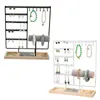 Sieradenzakken opslagrek grote capaciteit display stand afneembare houten houder armband ketting horloge oorbellen organisator