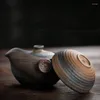 Zestawy herbaciarskie retro chiński projektant ceramiczny czajniczka gaiwan herbata filiżanka przenośne naczynia z drogi podróżne Unikalny dobry prezent dla znajomego