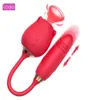 Nxy Dildos Neuer Klitoris -Sauger Rose Sex Spielzeug Vibrator mit Penis Dildo 2 in 1 für Frauen erweitern 2 0 Erwachsene Toys 01054697679