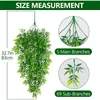 2st konstgjorda hängande växter bambu vinrankor Fake Plant Faux Ivy Vine Outdoor UV Resistant Plastic 240407