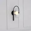 Vägglampa modern minimalistisk glas interiör hem nordisk kreativ design konst el rum sovrum sovrum dekoration led belysning