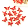 Charms 10Pcs/Lot Fashion Simple Alloy Color Enamel Butterfly Charm Delicate Pendant For DIY Earrings Necklace Jewelry Accessories