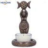 Mum Tutucular Yaratıcı Ay Spiral Tanrıça Tutucu Reçine Candlestick Hafif El Sanatları Süsleri Bahçe Çalışma Dekorları Ev Dekor