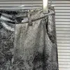 Damesbroek 2024 Zomerzilver gecoat nooddruid Design Street Fashion Girl Straight Casual For Women Y2K Trousers