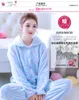 Ev Giyim Lady Pijama Kadınlar Kalınlaştırılmış Flannel Homewear Kadın Mercan Polar Sweet Uzun Kollu Mobilya D-2098