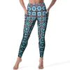Активные брюки цветочные хиппи -леггинсы современный дизайн толкать йогу новинка эластичное леггинг женский спортзал спорт