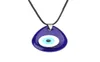 S2022 Fashion Jewelry Glass Evil Eye Pendant Necklace Wax Rope Turkish Blue Eye Necklace7763395