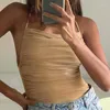 Serbatoi di camisoles Instagram a doppio strato Halter Lace-up Magh giubbotto