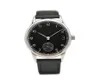 Topkwaliteit Glashutte Automatisch mechanisch 38 mm zwarte witte wijzerplaat heren horloge casual polshorloge lederen band heren nieuwe horloges6873020