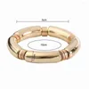 Bangle Niche Retro Marble Grain Curved Bamboo Tube Women Bangles Fashion Jewelry Gifts For Her Lady Bracelet