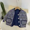 Down Coat WLG Boys Girls Winter Kids Parkas Floral Blue Coffee Dik Dikke lange mouw Outerwear Baby Warm Casual All Match Kleding 3-6t