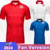2024 Tunisia Mens Soccer Jerseys Team national MSAKNI KHENISSI MAALOUL SLITI HOME AUVOIR des chemises de football à manches courtes