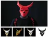 3d Corner Skull Devil Devil Paper Mask Mask Diy Male Male Face Horror Halloween Pack Party Makeup Home Decoration Accessoires Y203117382