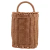 Storage Bottles Rattan Door Hanging Basket Fruit Vegetable Woven Wall Flower Home Flowers Pot Holder Sundries Organizer Planters