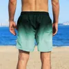 Shorts pour hommes Summer des vêtements actifs plage élégante avec une couleur à contraste dégradé