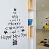 Fönsterklistermärken julvägg affischer dekaler vattentät välsignelse lyckliga år trädstjärnor gåvor hemfest dekor#p3