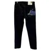 Men's Jeans L Pattern Embroidered Loose Black Pants High Waist Fashion Pants Embroidered Logo Denim Elastic Slim Fit Straight Zipper Denim Pants
