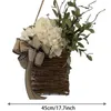 Decorative Flowers Hanging Bucket Wreath Wreaths For Front Door Farmhouse Spring Decor Garden Wedding Rustic Decoration