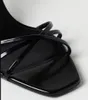 Summer Cheaper Women Opyum Sandals Shoes Patent Leather Black Buckle-fastening Ankle Strap High Heels Party Wedding Lady Walking EU35-42