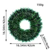 Dekorative Blumen Weihnachtskranz Tür Hanging Rote Bogen Girlande Kiefernnadel Ornament Rattan Navidad Holiday Weihnachtsjahr Dekor Tropfen