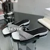 Slippers Summer Square Square Toe Thin High Cheel Sandals Women Women Bling Crystal Chylow Mouth Rhinestone Sexy Party Dress Shoes 2024