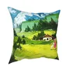 Almohada de la casa de Heidi en la cubierta de lanza de Alpes Decretative Heidi dibujos animados de almohada personalizada