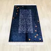 Mattor 3'x5 'Handwoven Silk Rug Blue Tapestry Turkish Oriental Carpet (TJ556A)