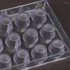 Baking Moulds 21Grids Cupcake Shape Striped Barrel Plastic Chocolate Mold Handmade DIY Kitchen Utensils Pastry Molds TMZ