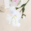 Fiori decorativi IRIS artificiale Elegante filiale con foglie verdi per la festa di nozze decorazioni per feste in finto fiore indoor