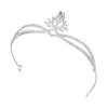 Hair Clips Princess Crystal Crown Birthday's Premium Design Colar Tassel Tassel Decoration Band Awear