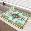Bordmattor Absorberande köksmatta gummi maträtt torkningskudde som inte är sliptabell dränering placemat dekoraction kaffe matta