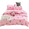 Beddengoed sets prinses geprinte home set mooie patroon mode mode hoogwaardige dekbed quilt lakens kussensloop