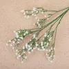 Dekorative Blumen Plastik Künstlicher Bouquet weiße Gypsophila DIY Home Hochzeit Balkon Babybreath Outdoor Dekoration gefälschte Blumenfahrzeuge