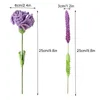 Decorative Flowers Handmade Simulation Bouquet Carnation Flower Branch Knitted Yarn Hand-knitted Braided Carnations Home Decoration