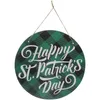 Decoratieve beeldjes Deurhangend bord voor St Patrick's Day Festival Home Decor Irish Party Paper Decoratie