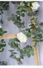 Decorative Flowers Artificial Rosetta Plastic Fake Flower Vine Green Leaf Plant Home Decoration 1.8 M