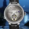 Armbanduhr Dianpai Watch Herren vollautomatisch mechanisch hohl aus trendy Sonnenmondsterne wasserdichte Glühen