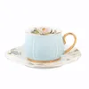 Tasses Saucers joli petit déjeuner vintage expresso porcelaine osse chinoise l'après-midi ensemble de thé de luxe de luxe Taza Ceramica tasse et soucoupe