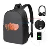 Zaino funzioni grafica divertente palloncini volanti USB Charge Men School Borse Women Bag Travel Laptop