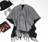 Écharpes à plaid de mode Femmes hivernales chaudes poncho enveloppe en cachemire tricoté capes châles cardigans Cloak élégant double côté écharpe extérieure5181740