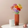 Decorative Flowers Handmade Simulation Bouquet Carnation Flower Branch Knitted Yarn Hand-knitted Braided Carnations Home Decoration