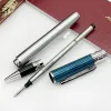 Stylos yamalang bleu texture qualité métal rollerball ballpoint ppoint point avec numéro de série écrit la papeterie de luxe lisse