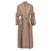 Casual Dresses Yudx Miyake Vintage Solid Color Pleated Long Dress Women Patchwork Belt samlade midja 2024 Vårkläder