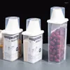Lagringsflaskor japanska förseglade transparenta lådor för spannmålskorn och bönor 870 ml / 1200 ml