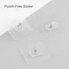 Hooks 10Pcs Punch Free Self Adhesive Screw Hook Stick On Nail Wall Hanger No Drilling For Bathroom Kitchen Installation Hanging