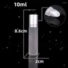 Storage Bottles Portable 10ml Clear Frosted Glass Roll On Bottle Essential Oil Test Perfume Sample Vials With Roller Ball Opener