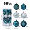 パーティーデコレーション30 PCSクリスマスボールの装飾塗装6cm/2.36インチツリーペンダントは、休日の結婚式のためにさまざまです